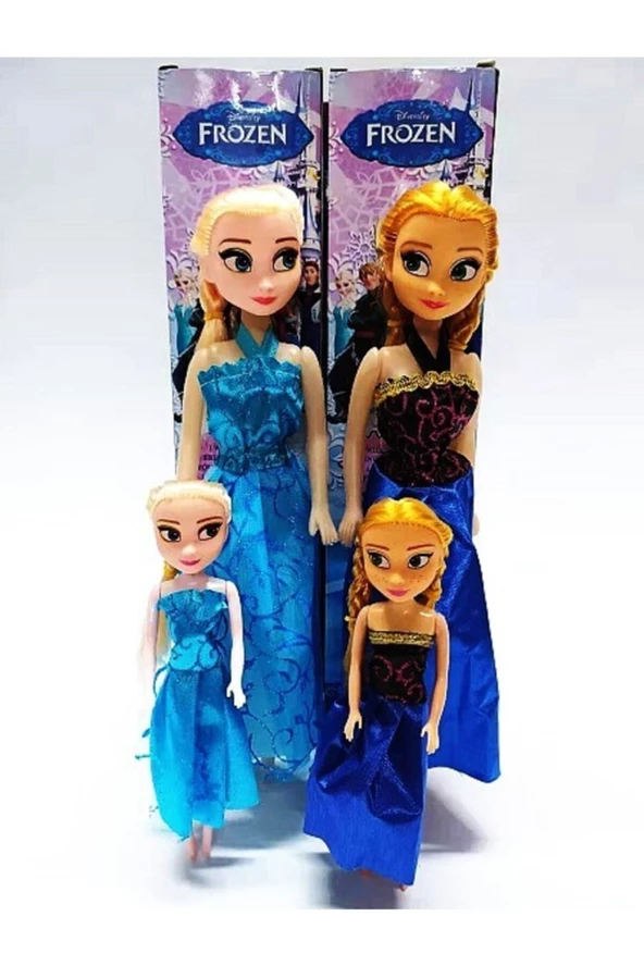 Karlar Ülkesi Elsa Ve Anna 4lü Et Bebek Set - Resim 2