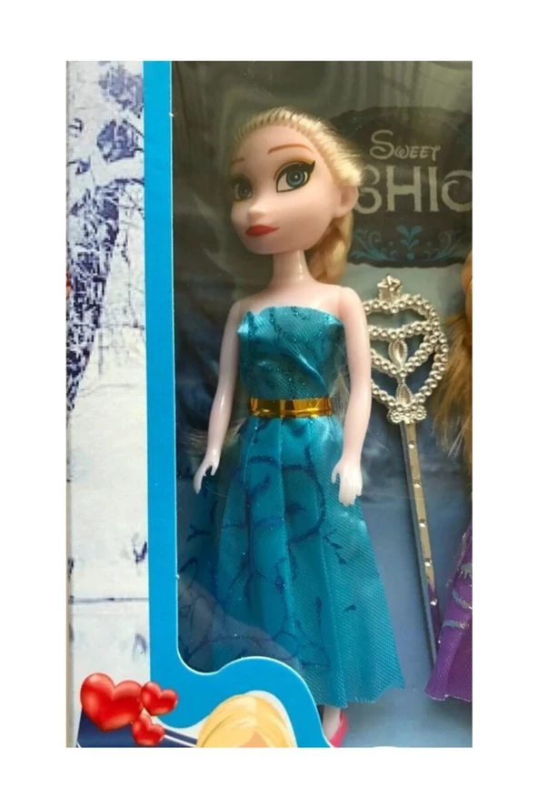 Mini Elsa Ve Anna Asalı  Kutulu 3 lü frozen Girls Bebek Oyuncak - 2