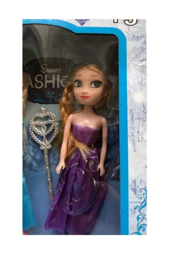 Mini Elsa Ve Anna Asalı  Kutulu 3 lü frozen Girls Bebek Oyuncak - 3