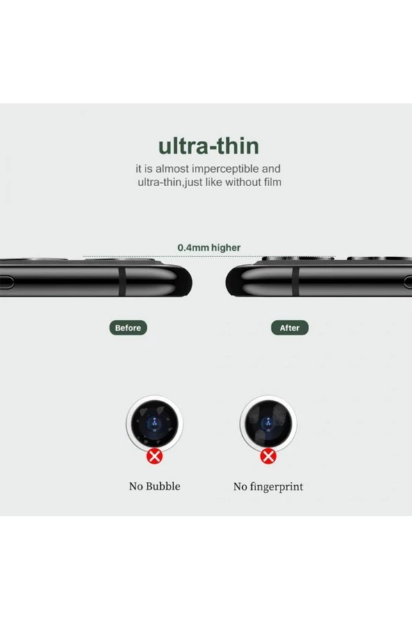 Apple iPhone 12 Pro 6.1 '' Metal Çerçeveli Kamera Koruma Lensi - 4
