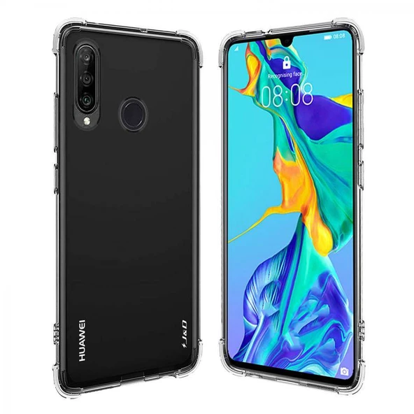 Huawei P30 Lite 2.0 MM Korumalı Silikon Kılıf Şeffaf