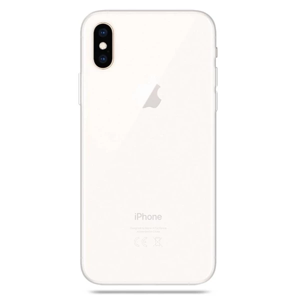 Apple iPhone XS Transparent Slim Case Mat Şeffaf