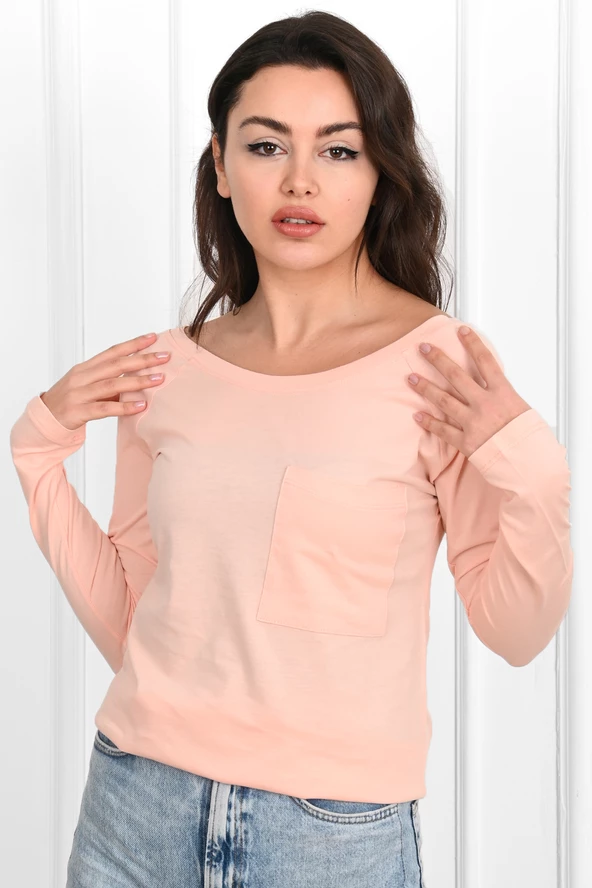 Kadın Geniş Yakalı Sweatshirt 9131-23 - 9