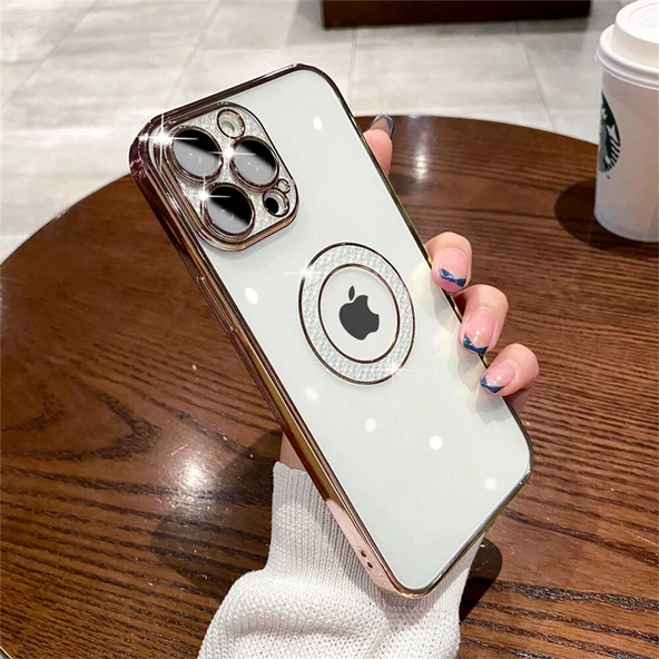 Apple iPhone 14 Pro Max Kılıf Prıltılı Çıkartılabilir Kamera Lens Korumalı Esta Kapak - 12