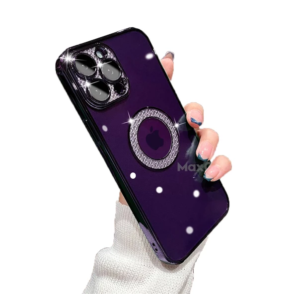 Apple iPhone 14 Pro Max Kılıf Prıltılı Çıkartılabilir Kamera Lens Korumalı Esta Kapak - 8