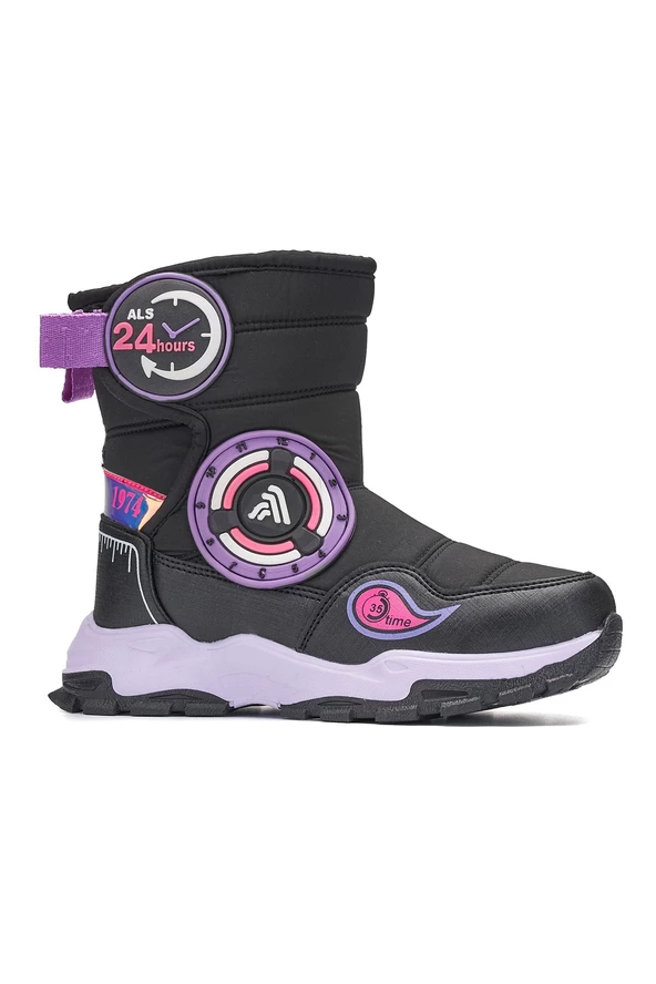 Unisex Günlük Çocuk Yüksek Kalın Kaymaz Taban Cırt Cırtlı Kürk Astarlı Soğuk Geçirmez Kar Botu  2221 - 5