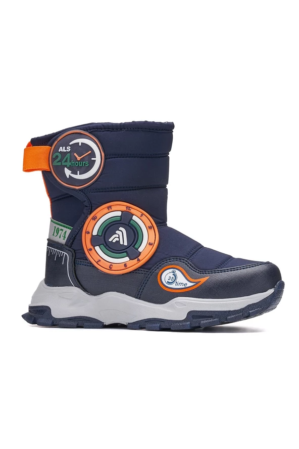 Unisex Günlük Çocuk Yüksek Kalın Kaymaz Taban Cırt Cırtlı Kürk Astarlı Soğuk Geçirmez Kar Botu  2221 - 2