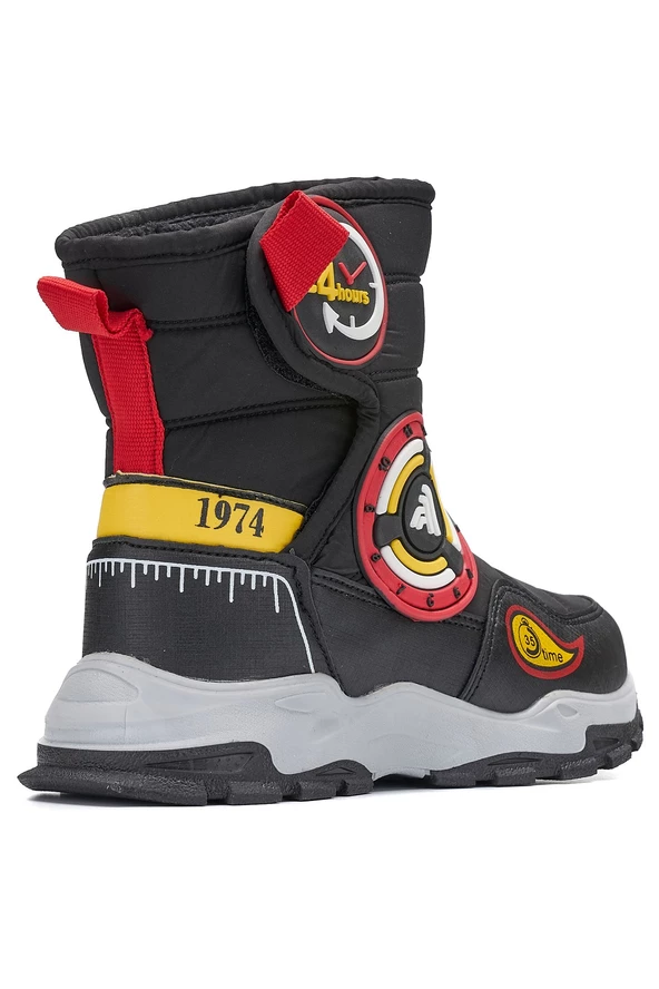 Unisex Günlük Çocuk Yüksek Kalın Kaymaz Taban Cırt Cırtlı Kürk Astarlı Soğuk Geçirmez Kar Botu  2221 - 9