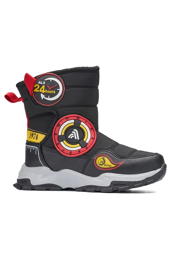 Unisex Günlük Çocuk Yüksek Kalın Kaymaz Taban Cırt Cırtlı Kürk Astarlı Soğuk Geçirmez Kar Botu  2221 - 4