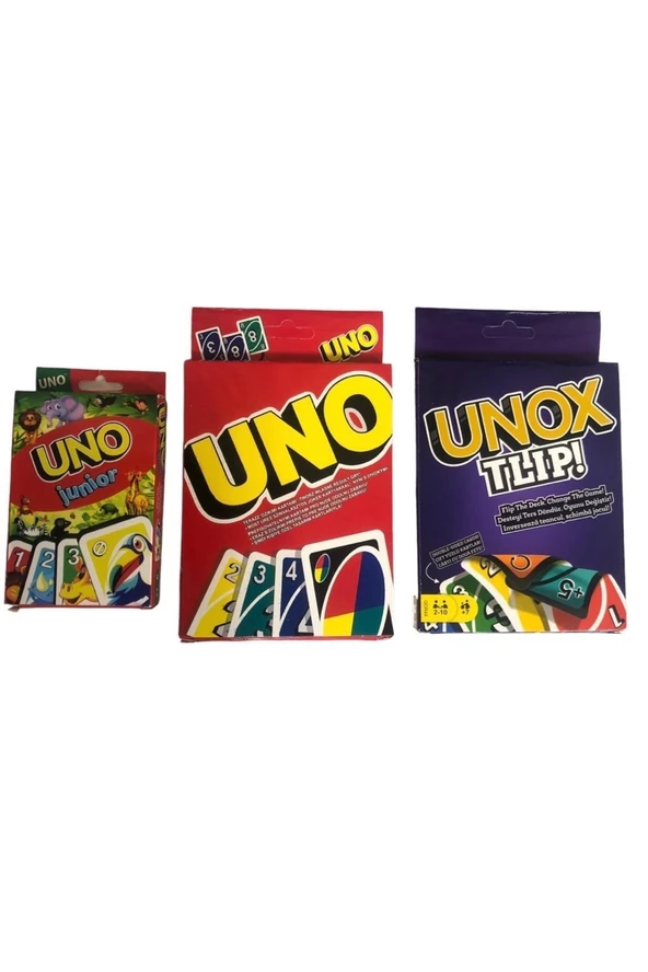 Junior & Unox & Uno 3lü Oyun Kartı Seti