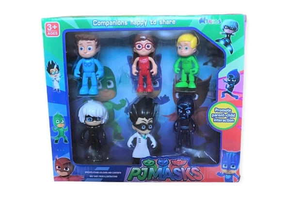 Pjmasks 6lı Pijamaskeliler Figür Seti ürün görseli