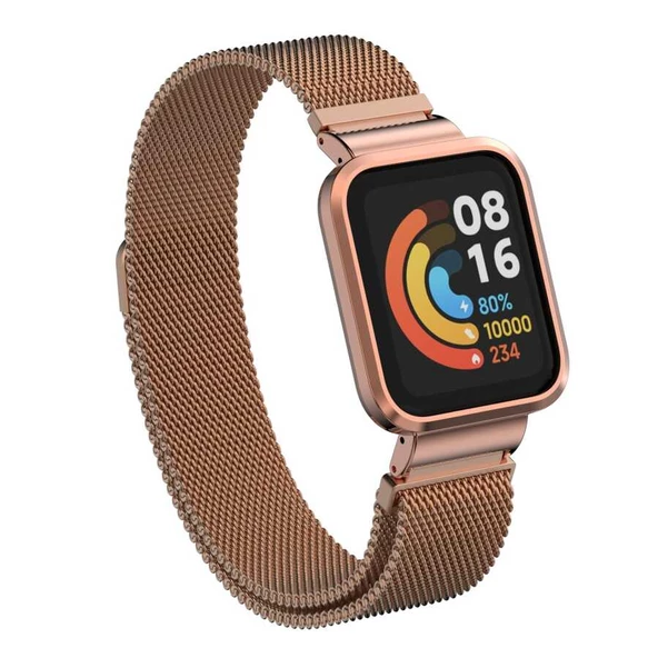 Xiaomi Redmi Watch (Mi Watch Lite) Zore KRD-58 Metal Kordon - 9