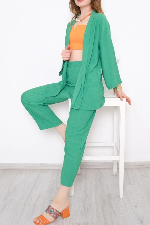 Gofre Kimono Alt -Üst Takım - 7