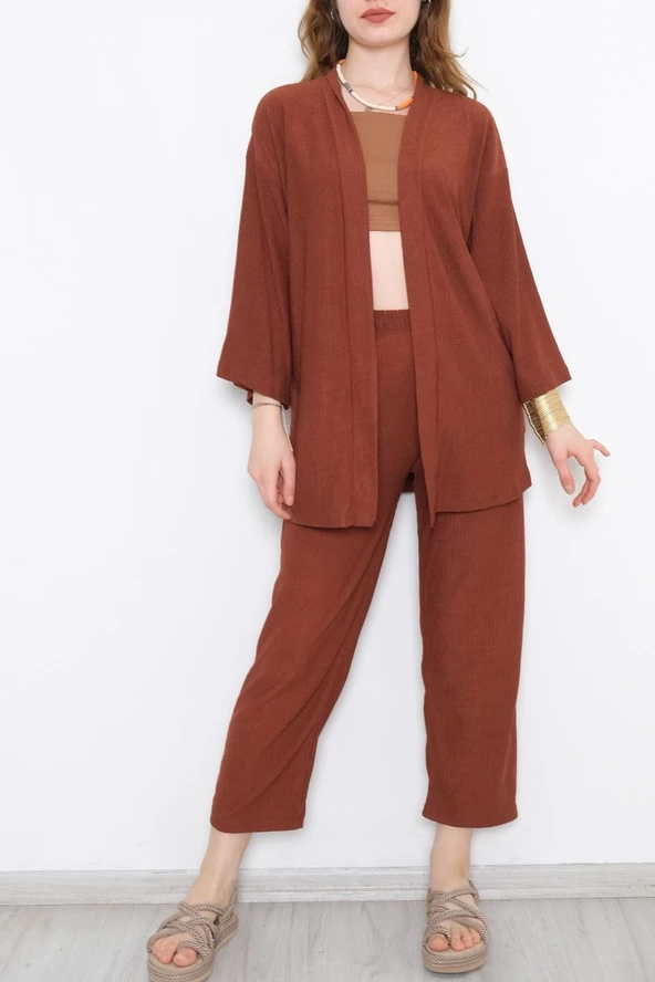 Gofre Kimono Alt -Üst Takım - 10