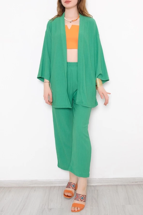 Gofre Kimono Alt -Üst Takım - 5