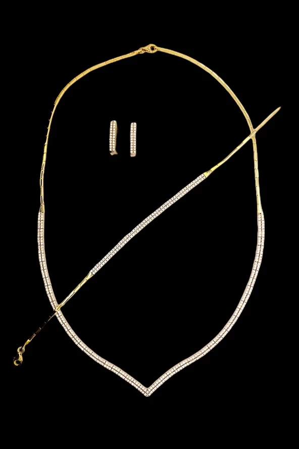 Cigold Taşlı Gerdanlık 14 Ayar Altın 17,51 Gr OA-K2TB01028479 - 3