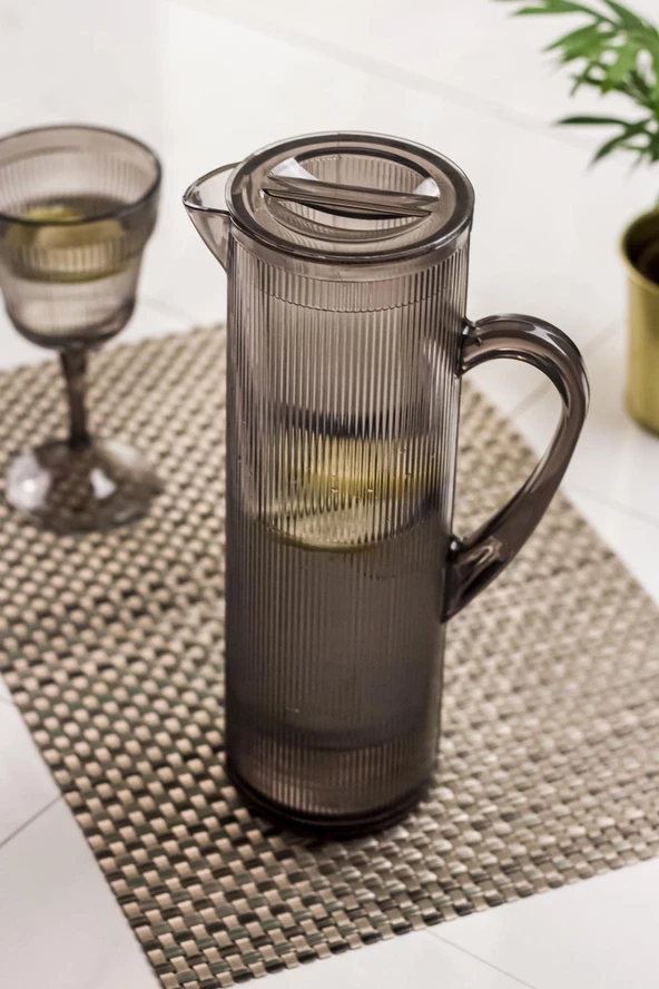 Arkilik Barok 1,5 Lt Füme Sürahi (Buzdolabı Kapak Rafına Sığar) - 2