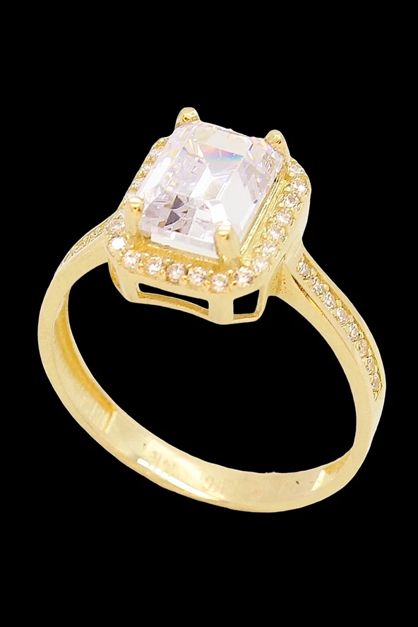 Cigold Taşlı Yüzük Baget 14 Ayar Altın 2,44 Gr OA-C11401028483 - 3