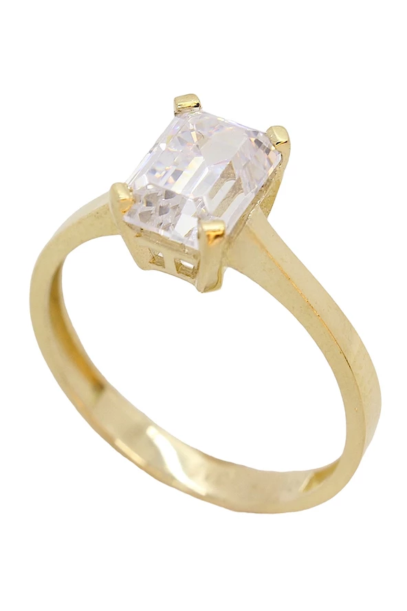 Cigold Taşlı Yüzük Baget 14 Ayar Altın 2,31 Gr OA-C11501028505