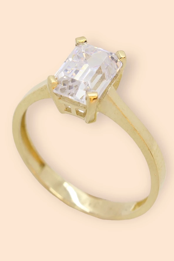 Cigold Taşlı Yüzük Baget 14 Ayar Altın 2,31 Gr OA-C11501028505 - 3