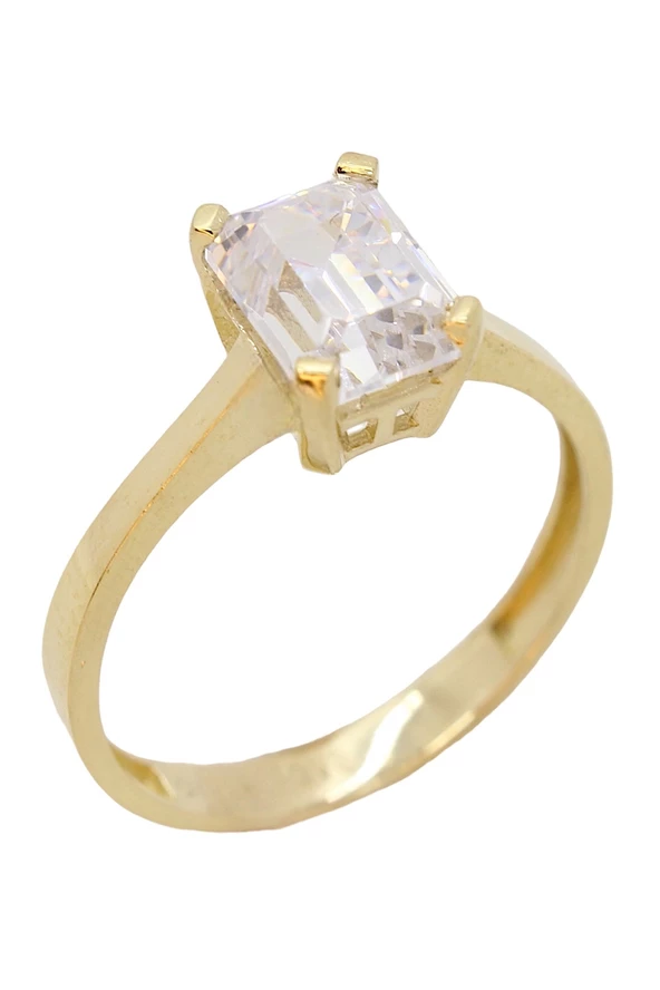 Cigold Taşlı Yüzük Baget 14 Ayar Altın 2,31 Gr OA-C11501028505 - 2