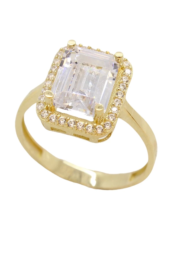 Cigold Taşlı Yüzük Baget 14 Ayar Altın 2,36 Gr OA-C11501028511 ürün görseli 1