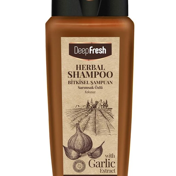 Deep Fresh Herbal Bitkisel Şampuan Sarımsak Özlü Kepekli Saçlar 500 ml