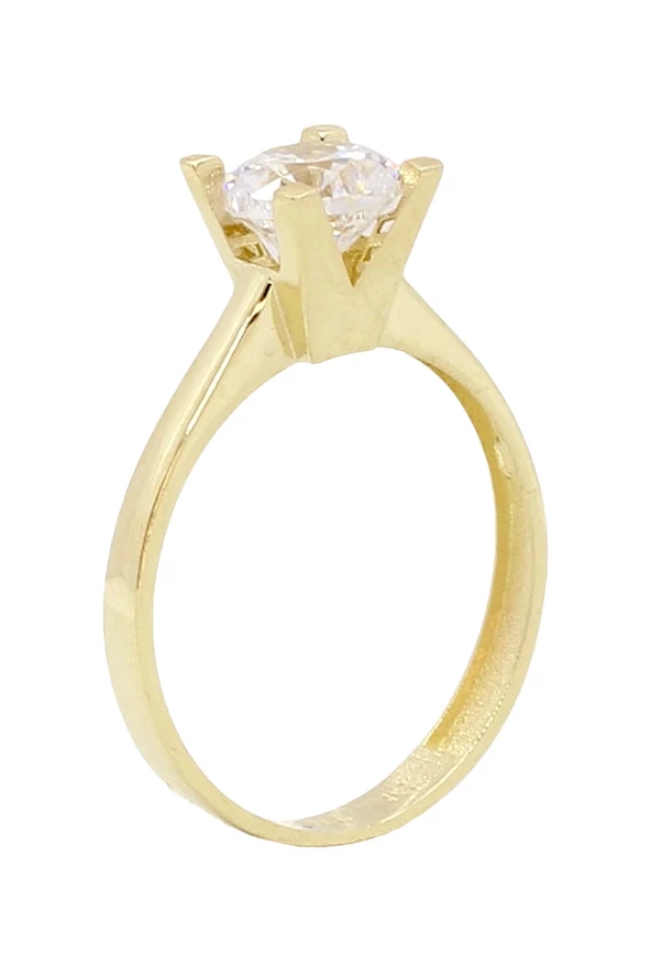 Cigold Tektaş Yüzük 14 Ayar Altın 1,45 Gr OA-C11001028564 - Resim 2