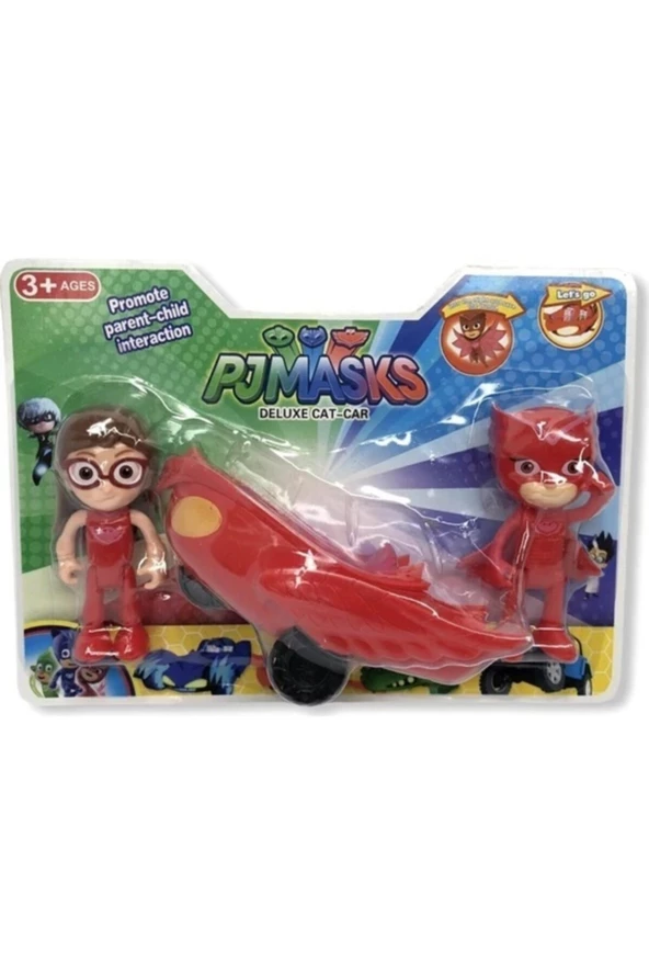 2 Figürlü Baykuş Kız Arabalı Set Pijamaskeliler - Resim 3