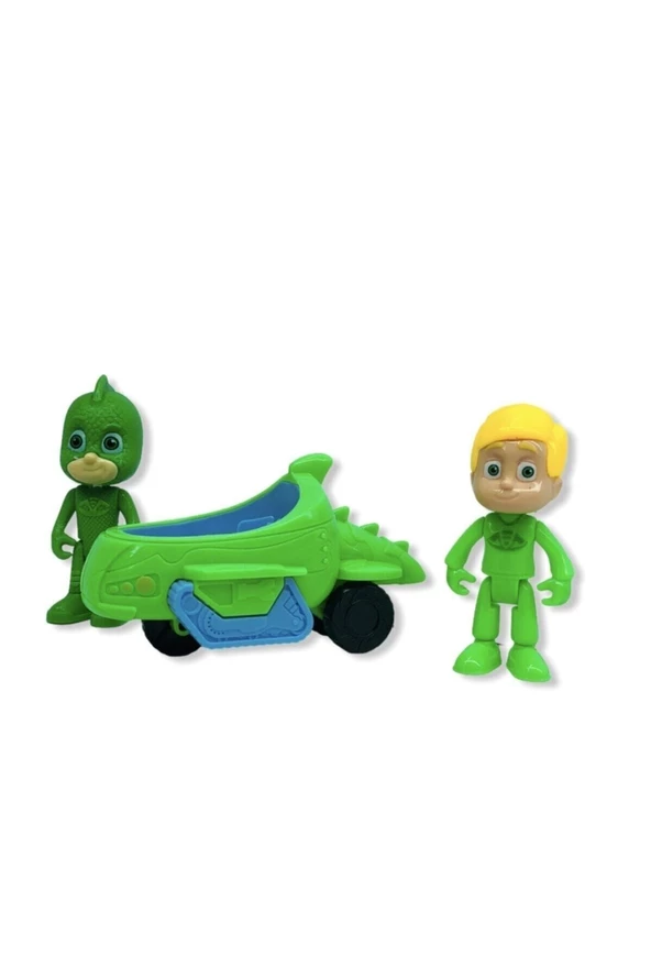 2 Figürlü Kertenkele  Arabalı Set Pijamaskeliler - 3