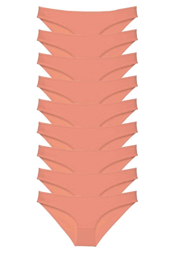 9 adet Süper Eko Set Likralı Kadın Slip Külot Pudra ürün görseli