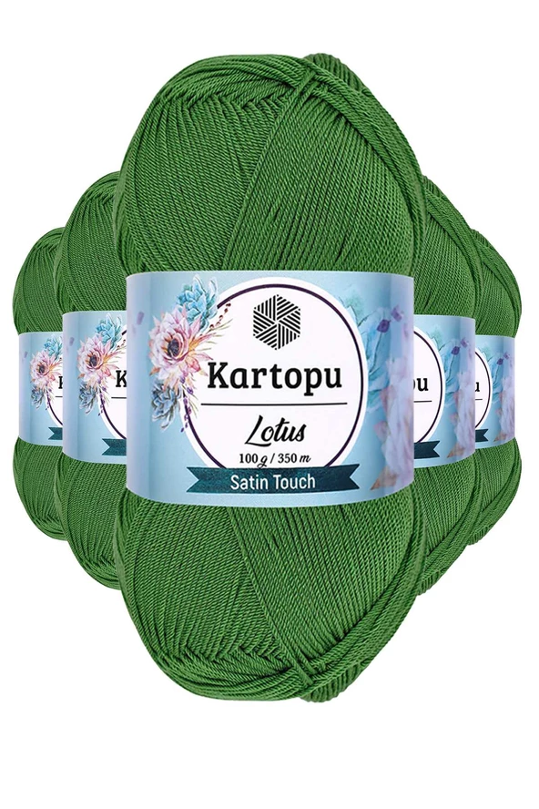 5 Adet Lotus Bikini Büstiyer Bluz Örgü İpi  K486 Çam Yeşili ürün görseli 1