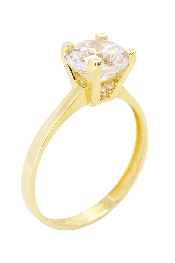 Cigold Tektaş Yüzük 14 Ayar Altın 2,32 Gr OA-C11501028682 - 2
