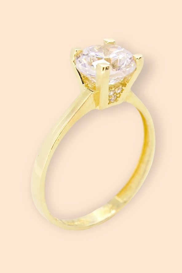 Cigold Tektaş Yüzük 14 Ayar Altın 2,32 Gr OA-C11501028682 - 3