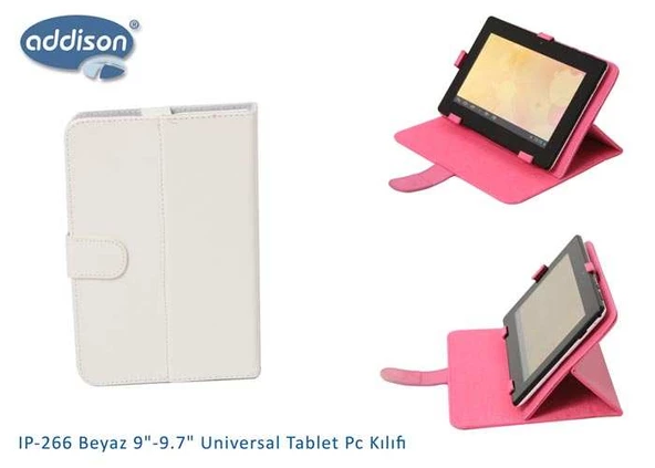 Addison IP-266 Beyaz 9"-9.7"Universal Tablet Kılıf