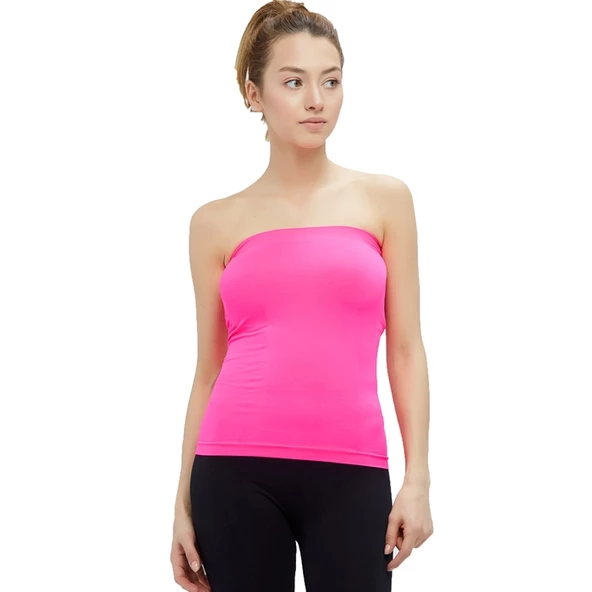 Kadın Dikişsiz Askısız Straplez Bayan Atlet 852 - 3