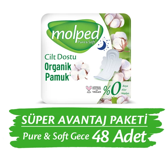 Molped Pure&Soft Gece Süper Avantaj Paket 48 Adet