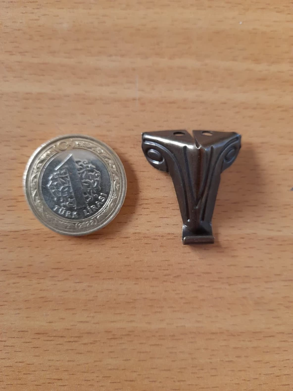 4 Adet Antik Dekoratif Sandık Kutu Ayak 2,5 cm - 2