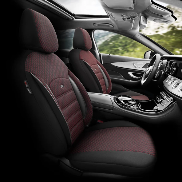 Otom Sport Plus Ekstra Destekli Özel Dokulu Oto Koltuk Kılıfı  Bordo - 2