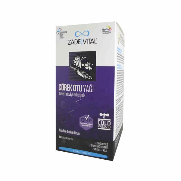 Zade Vital Çörek Otu Yağı 900mg 60 Kapsül