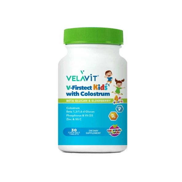 Velavit V-Firstect Kids With Colostrum 30 Çiğneme Tableti