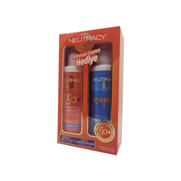 Neutracy Karma ve Yağlı Ciltler İçin Güneş Koruyucu Krem SPF50+ 150ml Aftersun Losyon 150ml Hediye