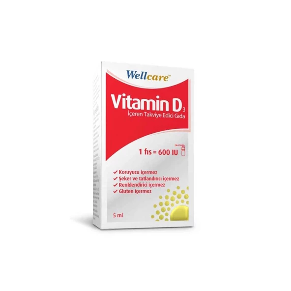 Wellcare Vitamin D3 600IU 5ml