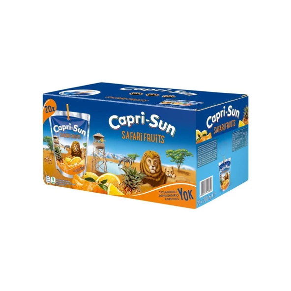 Caprisun Safari (Portakallı, Ananaslı, Mandalinalı) (20 x 200 ml)