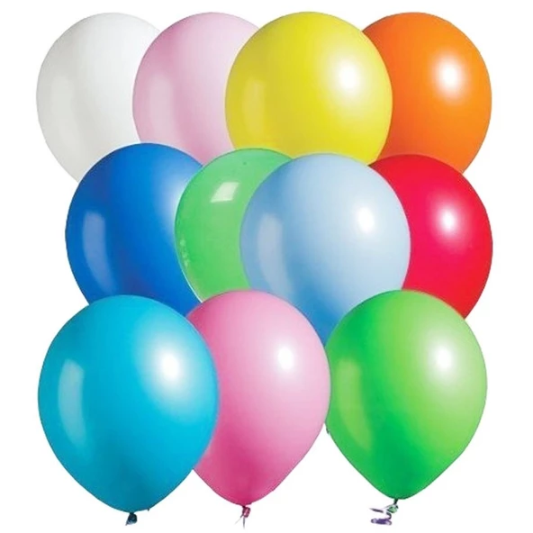 12" İç Mekan Dekorasyon Balonu Karışık - 100 Adet