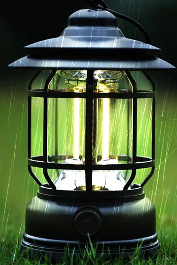 EFSANE KAMP - Nostaljik Led Lamba - Kamp Lambası - Pilli - 6