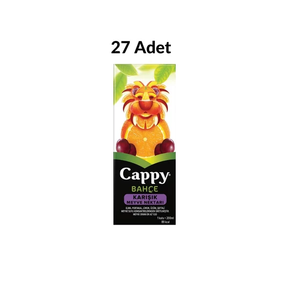 Cappy Meyve Nektarı Karışık 200 Ml X 27 Adet