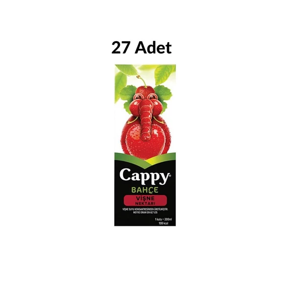 Cappy Meyve Nektarı Vişne 200 Ml X 27 Adet
