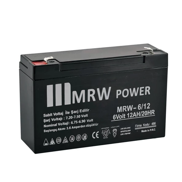 Akü 6v 12a (15x9.5x5cm) Mrw