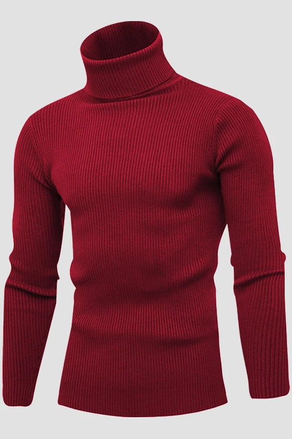 Unisex 5’li Hazır Paket Balıkçı Yaka Kaşkorse Slimfit Boğazlı Kazak - 5